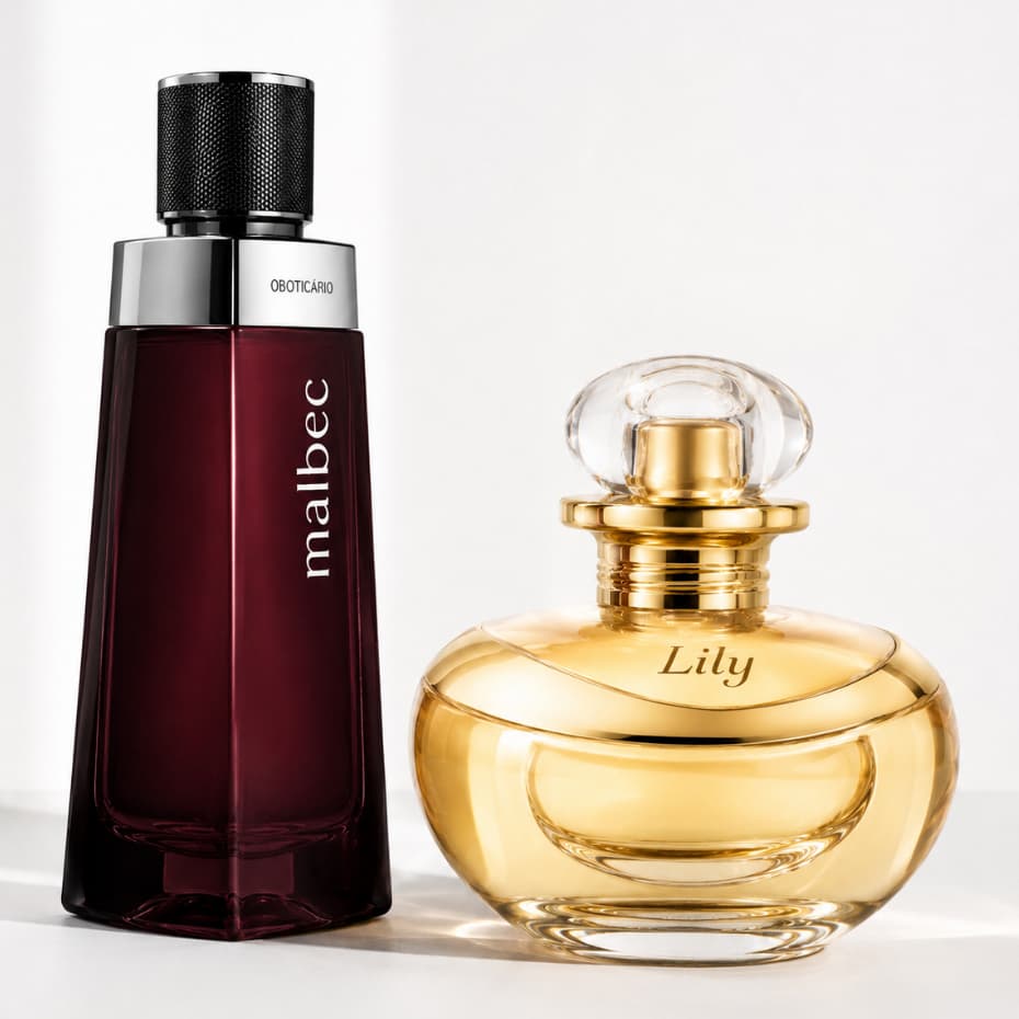 Kit 2 Perfumes Masculino e Feminino Luxo Presente Casal Elegante