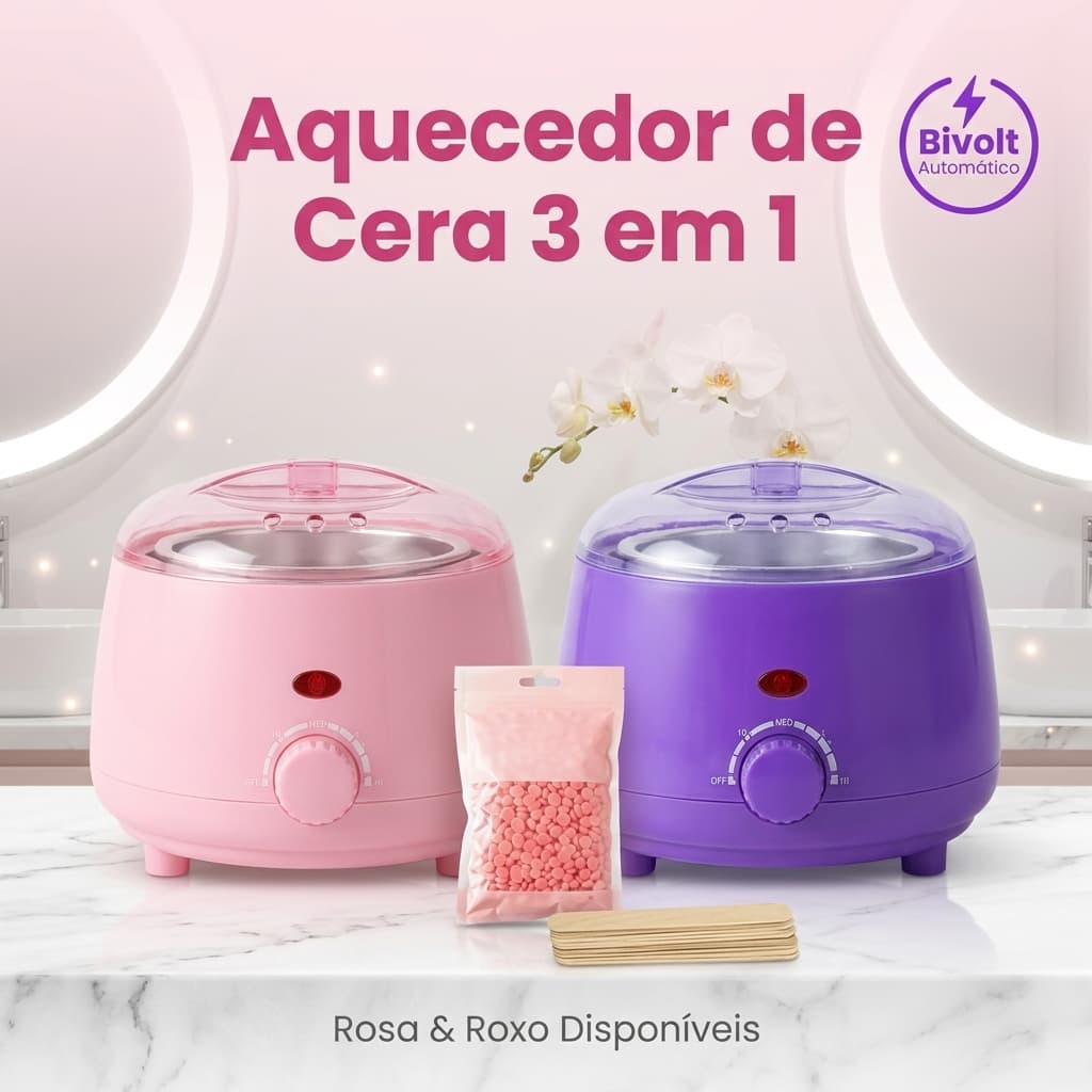 Panela Elétrica para Cera Quente Branca WT100  Termocera  Bivolt ENVIO IMEDIATO