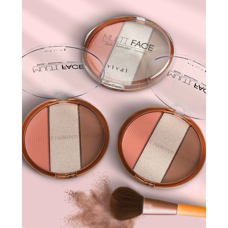 Paleta Multi Face Blush Iluminador e Contorno