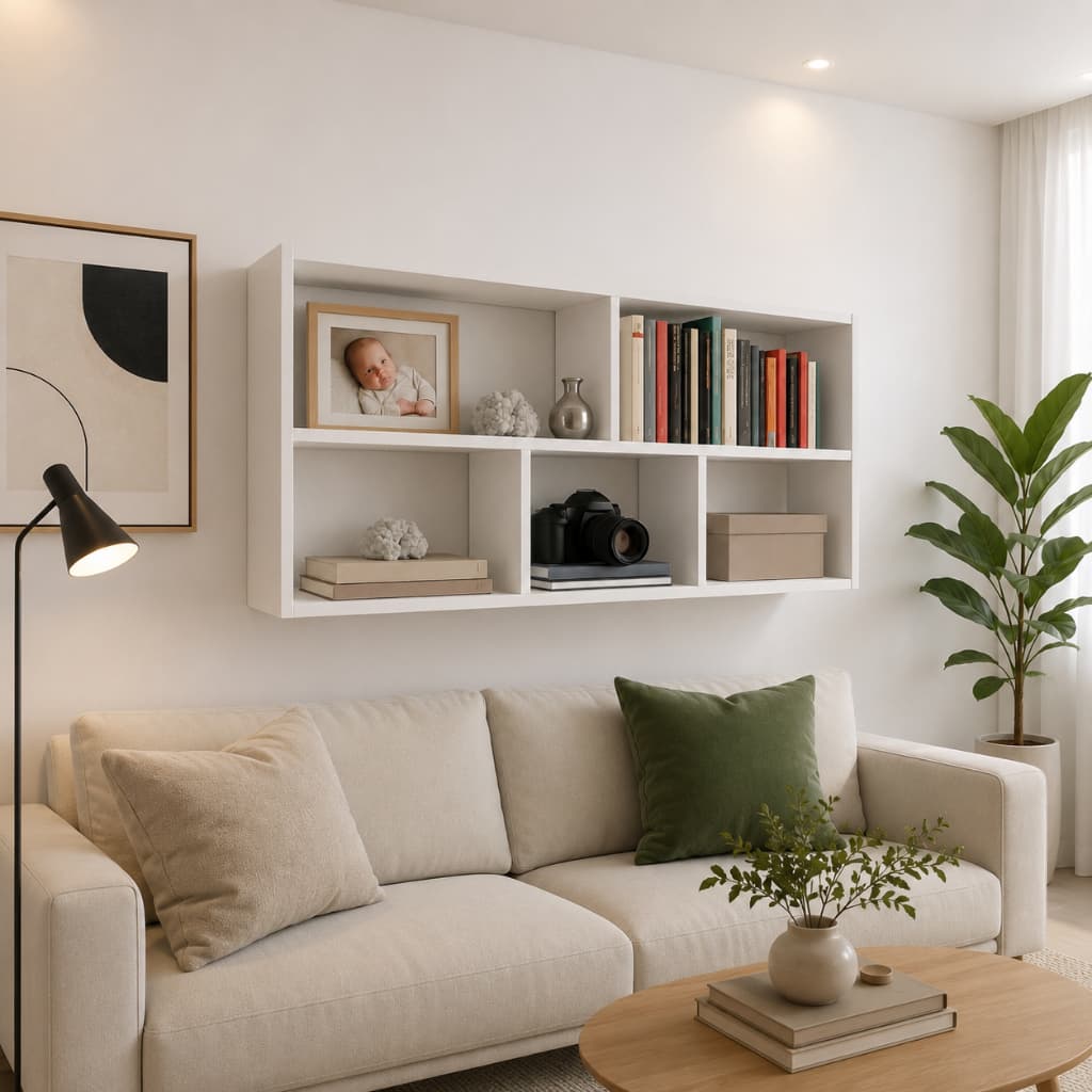 PRATELEIRA LIVREIRO 70X60CX17CM PARA QUARTO SALA ESCRITORIO DESIGN MODERNO PARA DECORACAO E ORGANIZAÇÃO
