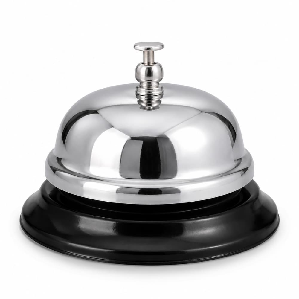 Sino Campainha de Mesa Inox Recepção Cozinha Comércio Hotel Restaurantes Lanchonetes