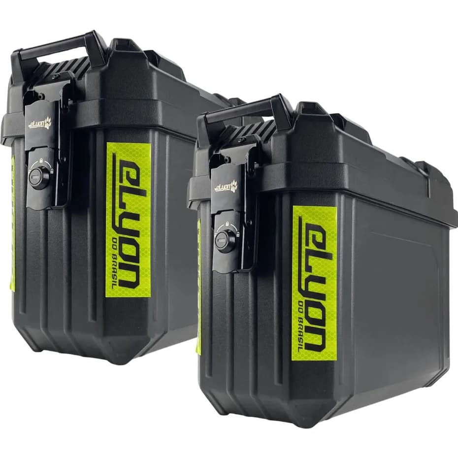 Par Bau Bauleto Lateral 32 Litros Com Suporte Universal Todas Motos