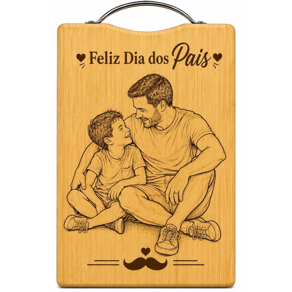 Tábua de Madeira Personalizada com Foto e Frase | Gravação a Laser