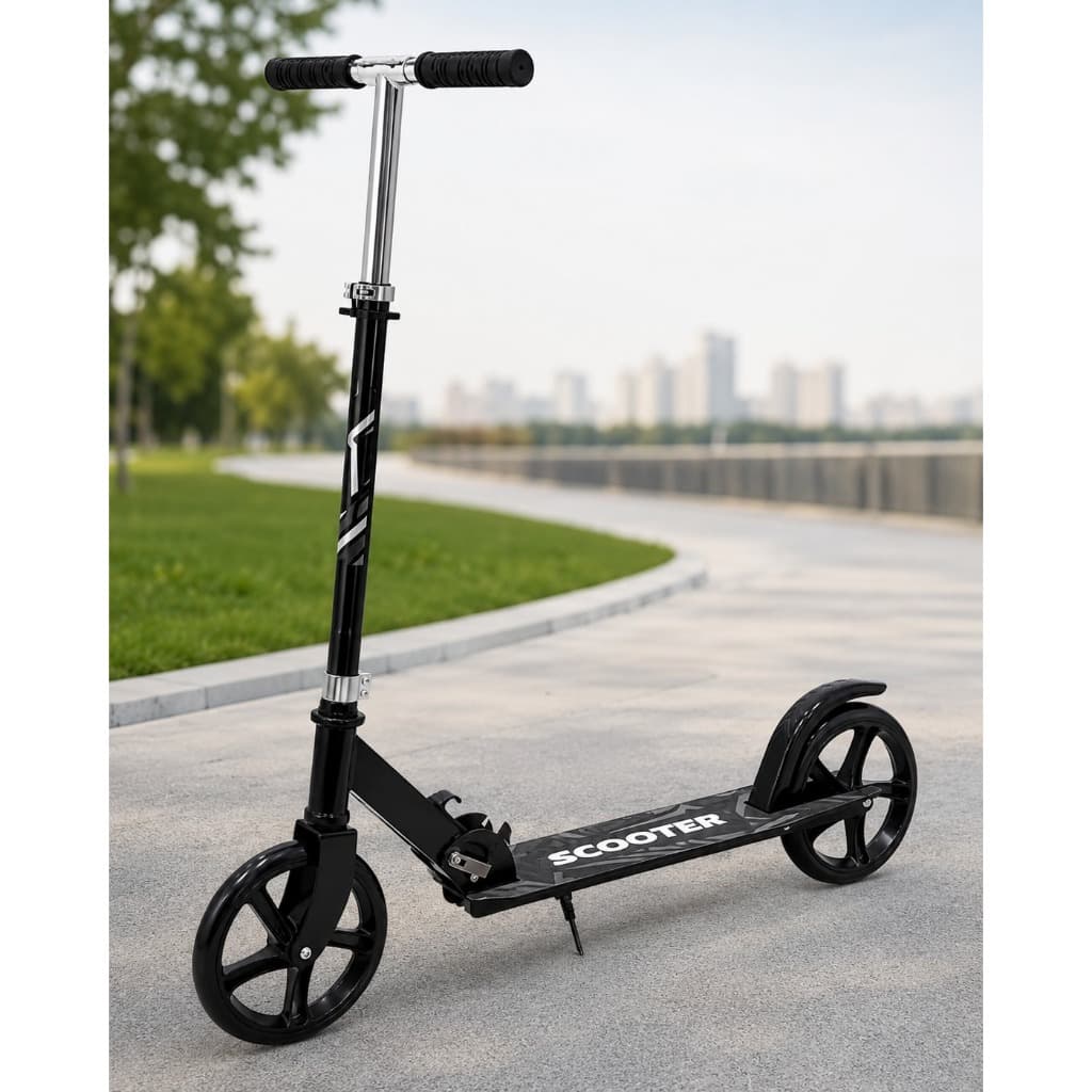 Patinete Infantil Juvenil Adulto 2 Rodas Dobrável Portátil Preto Top
