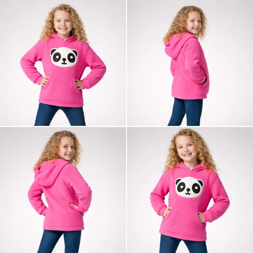 Blusa Infantil De Pelinho Com Capuz Bolso Canguru Casaco Infantil Inverno - Envio Imediato !!!