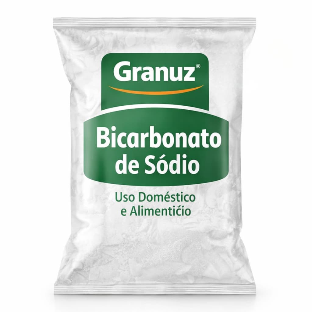 Bicarbonato de Sódio 100% Puro Grau Alimentício Sachê 80g Kit Granuz Limpeza e Cozinha [Envio HOJE]
