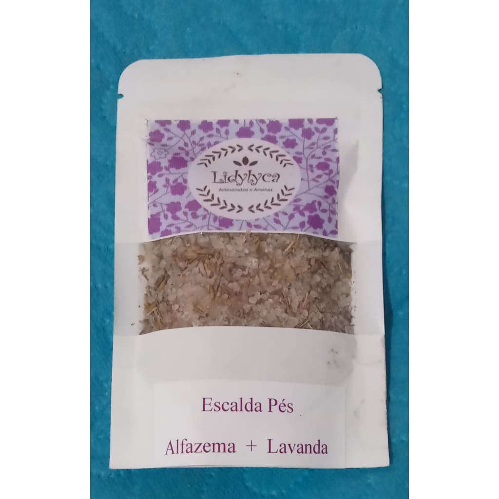 Escalda Pés para Relaxamento | Lidylyca / sal grosso e ervas desidratadas/ erva doce, sálvia e melissa