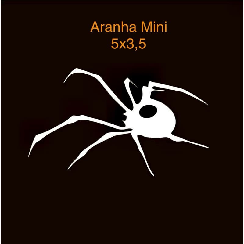 Adesivo Aranha mini para quadro de bike 5x3,5 Branco decorativo