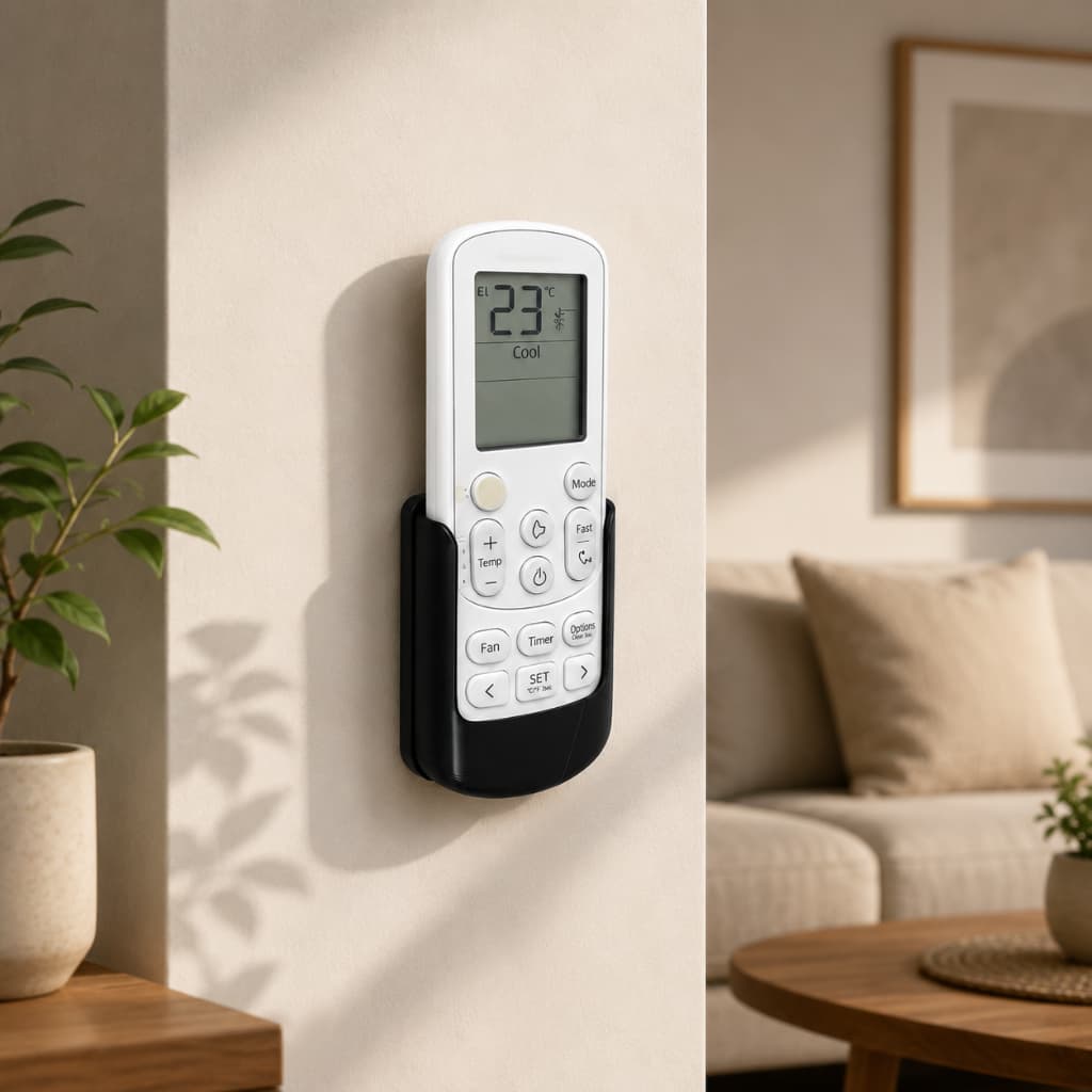 Suporte de Controle Remoto Ar-Condicionado Samsung de Parede Universal – Organizador Prático e Discreto