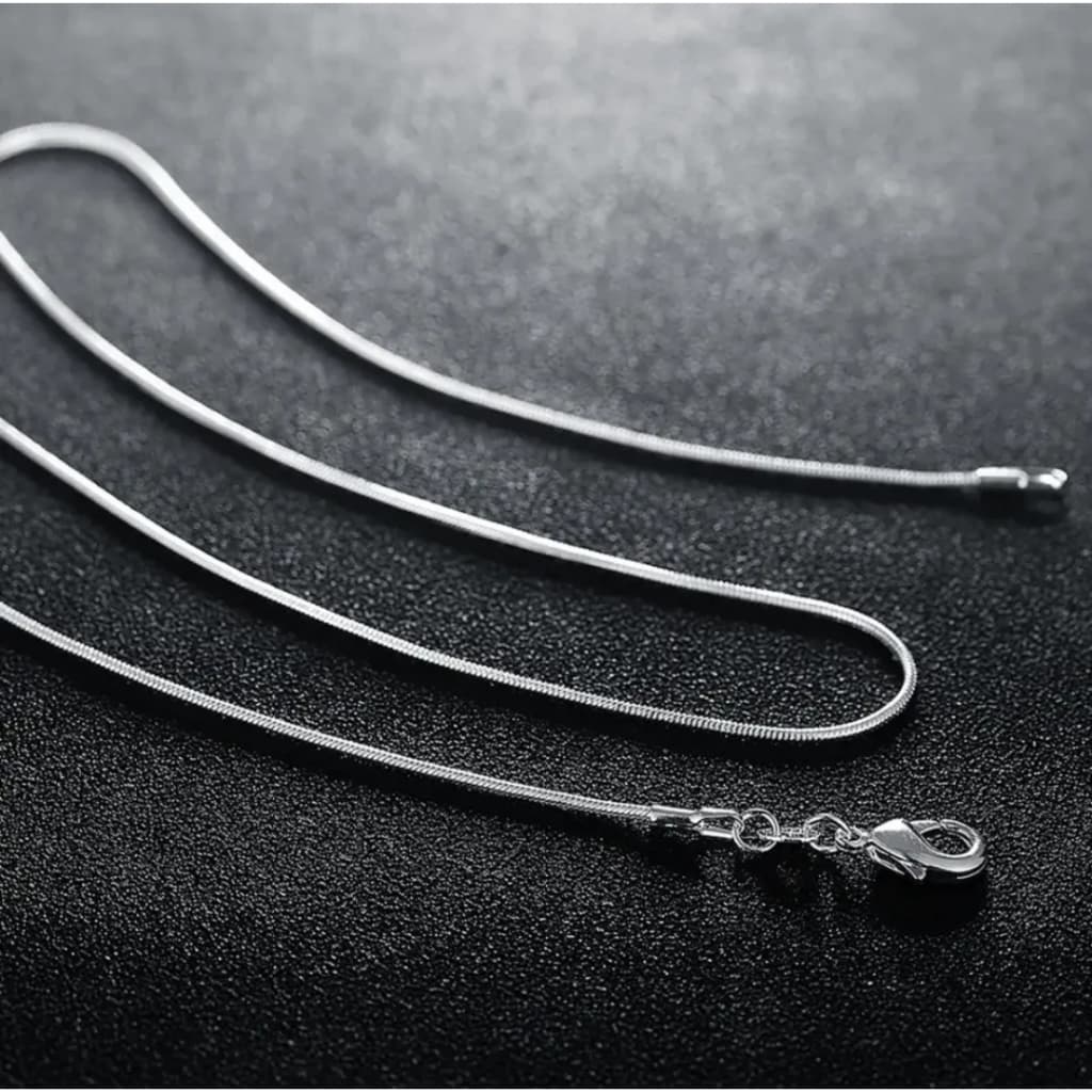 Colar Corrente Discreto Básico Elegante Fino Prata Perfeito Para Berloque Pingente Pendente Charme