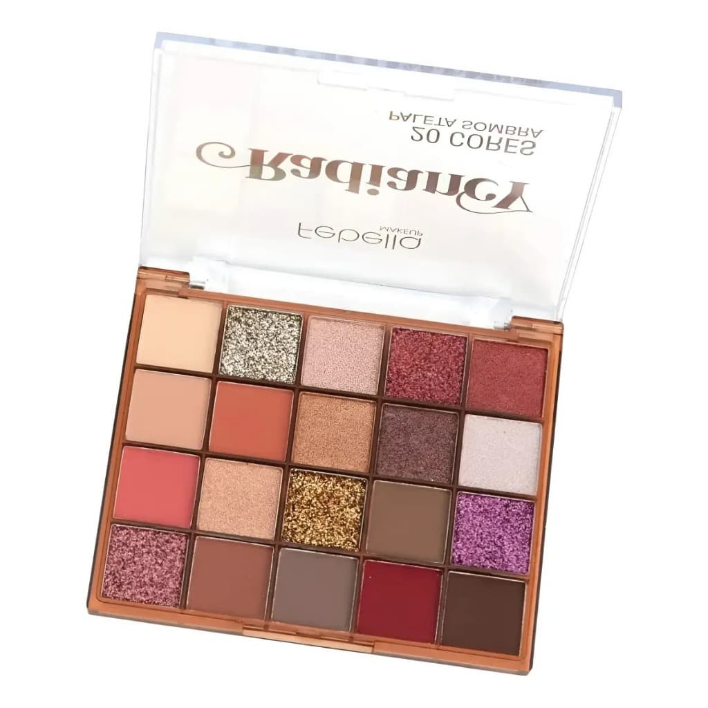 Paleta de Sombras Febella Radiant | Alta Pigmentação | Longa Duração | Matte e Cintilante | Fácil de Esfumar