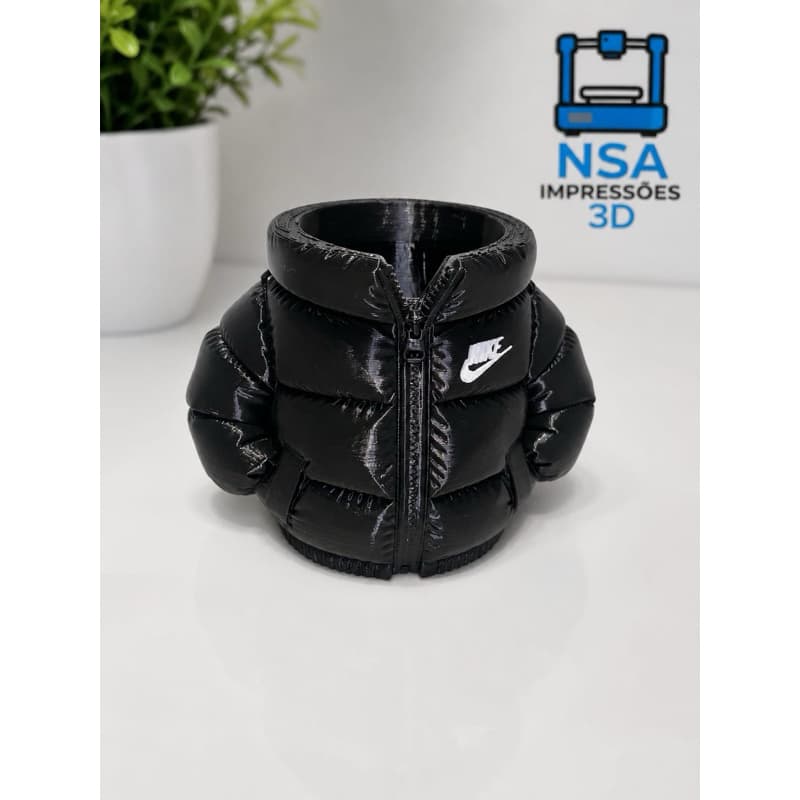 Porta Canetas Jaqueta Puffer Impressão 3D
