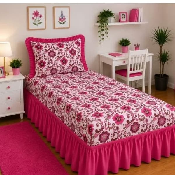 COLCHA COBRE LEITO SOLTEIRO OXFORD ESTAMPADO BARRA LISA