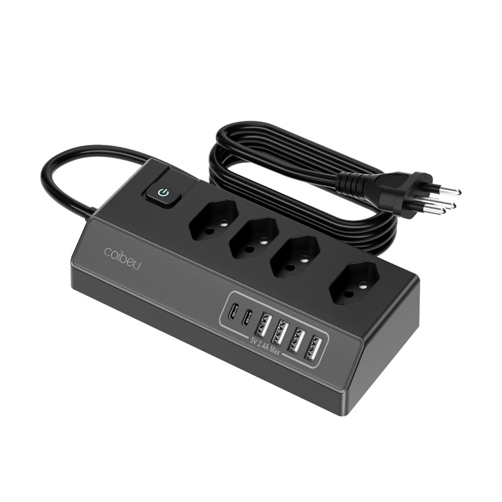 Power Strip Socket Extension 4 Sockets 4 USB Interfaces 2 TYPE-C 1.9M