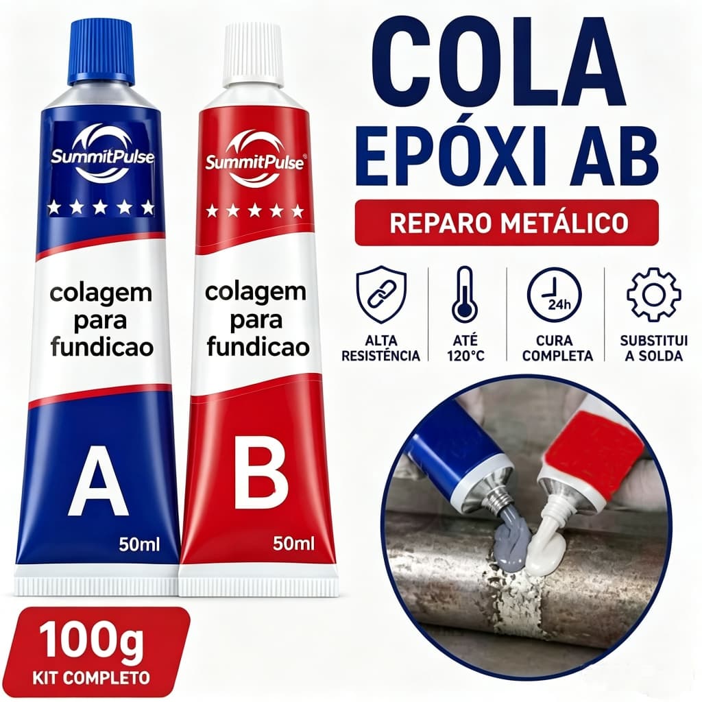 Cola Mágica tipo Quick-Drying AB Adesivo de Ferro Fundido Metálico, Cola de Solda a Frio, Pode Substituir Soldagem