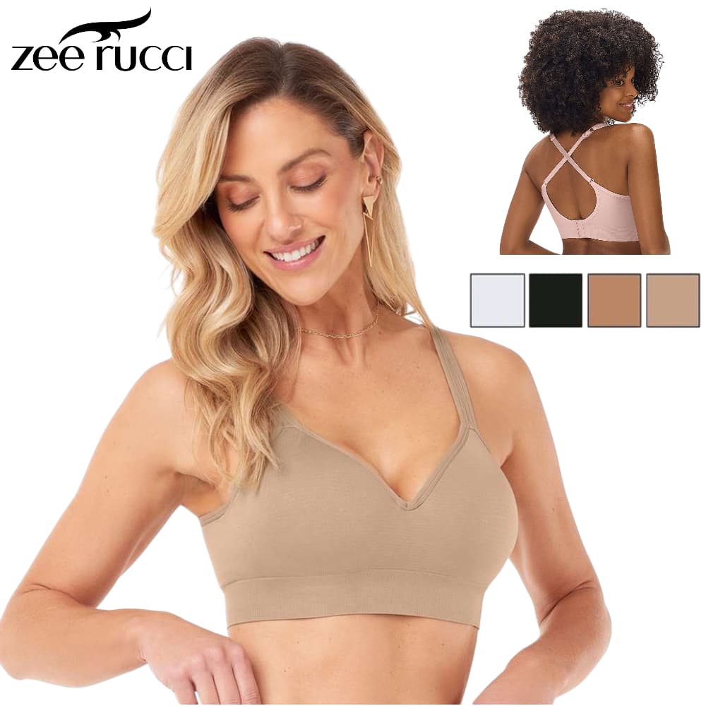 Sutiã Sem Costura Duplo  com Bojo ZEE RUCCI – Conforto e Sustentação 40 ao 46