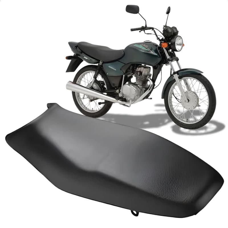 Capa de Banco Honda CG Titan KS 125 fan 125 2000 2001 2002 2003 2004 2005 2006 2007 2008 – Modelo Original | Cor Preto.