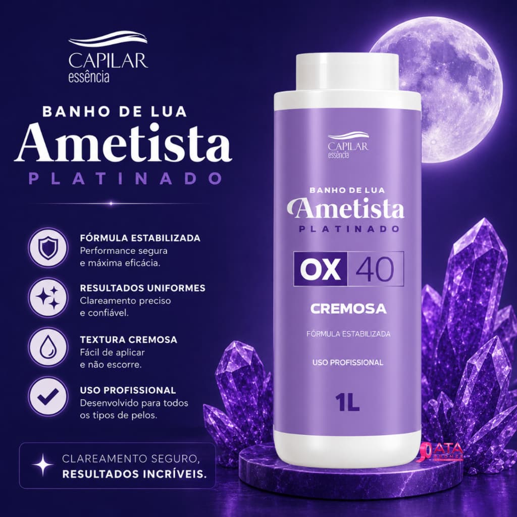 ÁGUA OXIGENADA AMETISTA 40 VOL 1L SHOW BRONZE