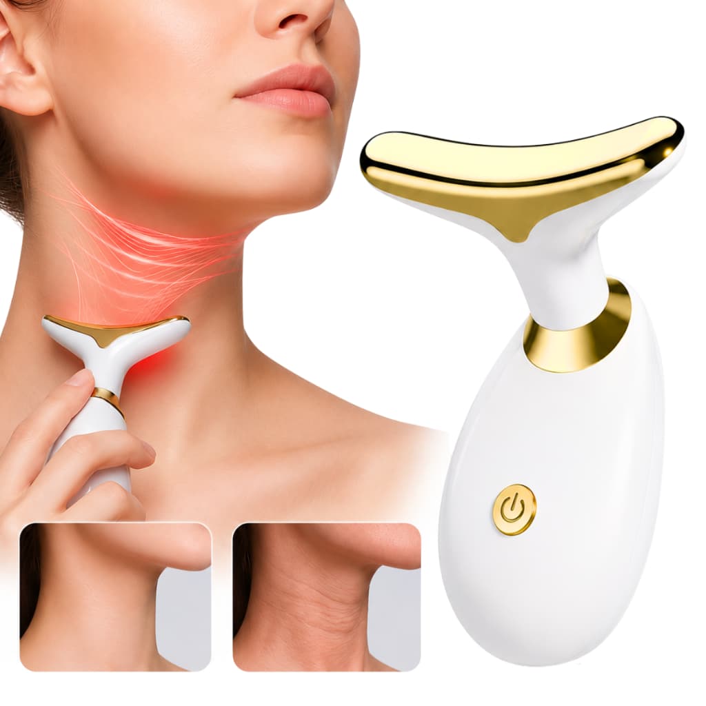 Massageador de Pescoço e Rosto Para Tratamento Rejuvenescedor Anti-idade, Firmeza, Lifting Anti-Rugas