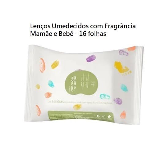 Lenço Umidecido Mamãe e Bebê -  16 Unidades