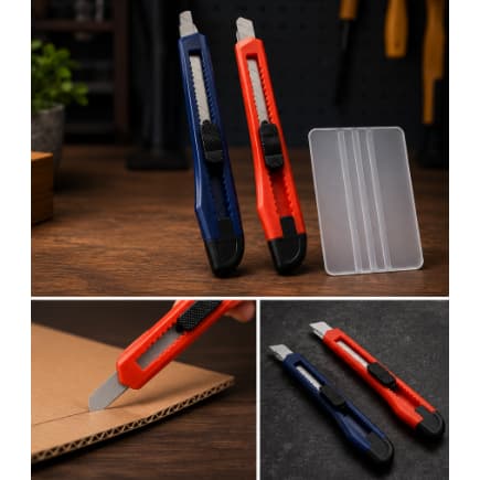 Kit Espátula de Silicone Flexível e Estilete Para envelopamento e Aplicação De Adesivo Vinil
