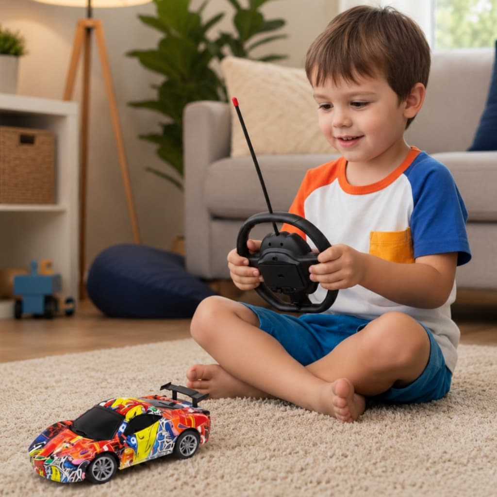Brinquedo Carrinho Esportivo Controle Remoto Volante 1:24 - Castela