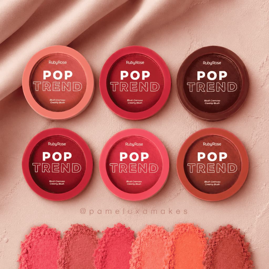 Blush Cremoso Pop Trend Ruby Rose Lançamento