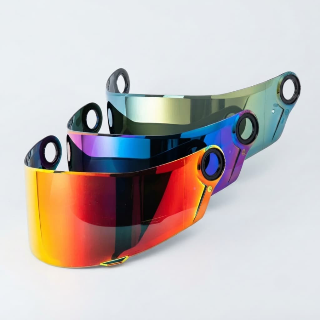 Viseira Para Capacete de Moto Espelhada Proteção Cores Vibrantes Resistente a Riscos