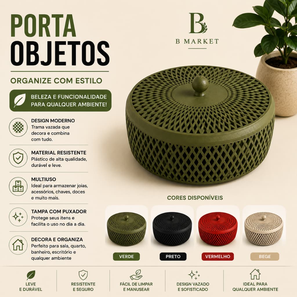 Cesto Florata – Centro de Mesa Organizador Decorativo Boho