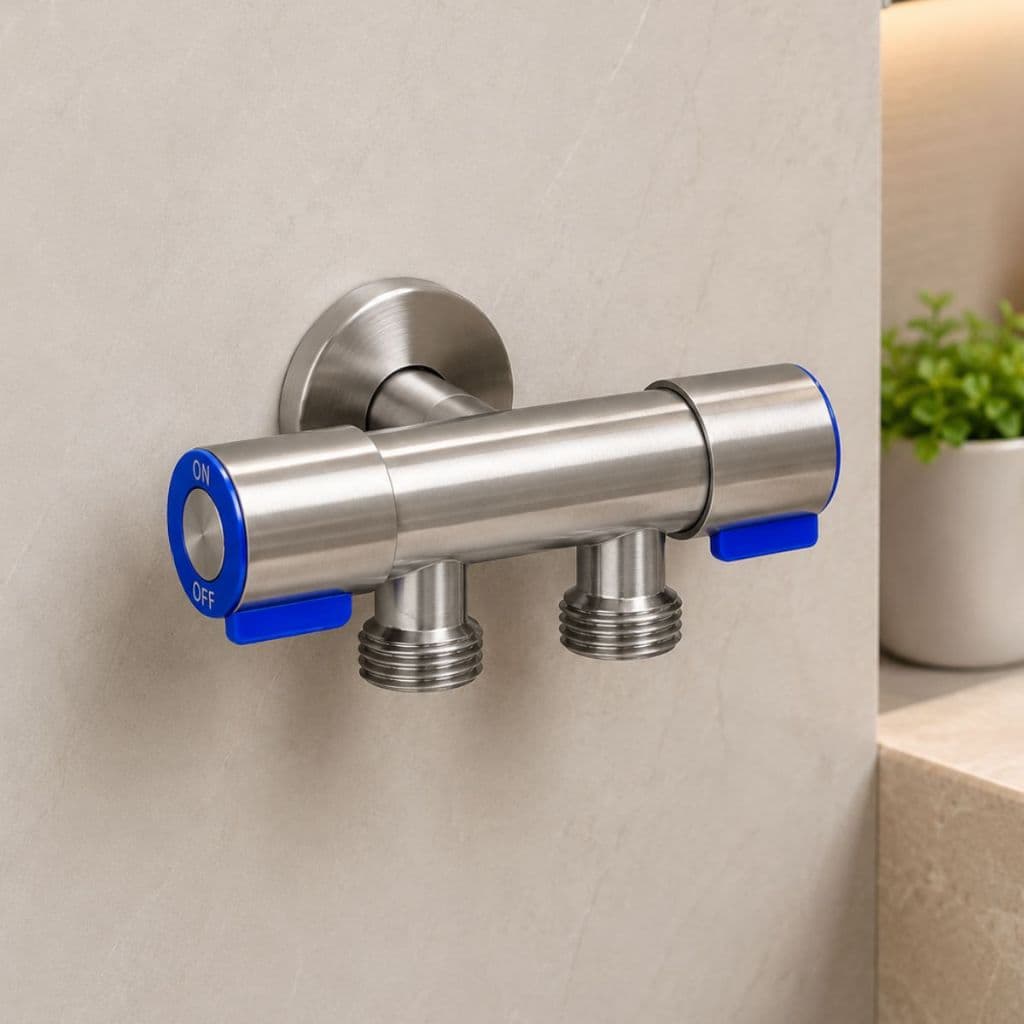 Registro de Válvula Duplo/único de Banheiro Torneira em Inox Para vaso sanitário e ducha higiênica