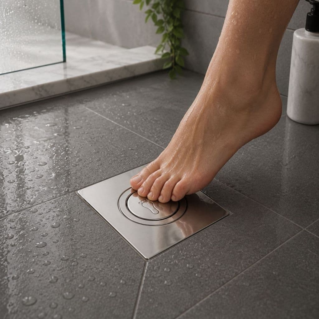 Ralo Inteligente Click Up em Aço Inox Acionamento por Toque Banheiro Casa Ralo Duhome
