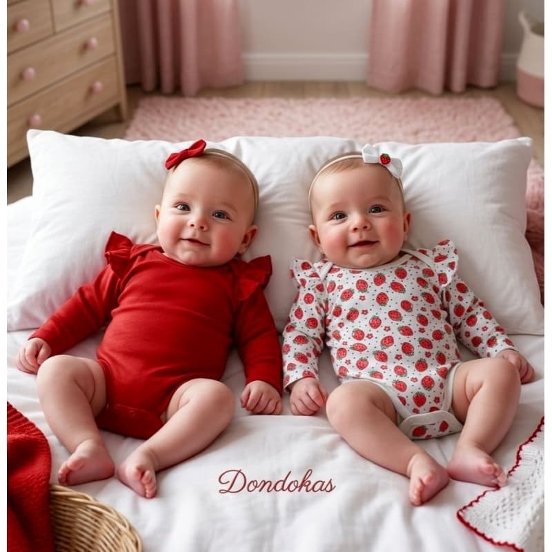 Kit com 2 Body Bebe Manga Longa com Babadinho Bodies Bebê Roupa de Bebe Algodão