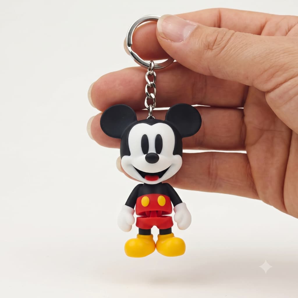 Chaveiro Mickey Mouse Articulado Em Impressão 3D Material PLA Resistente Geek Disney
