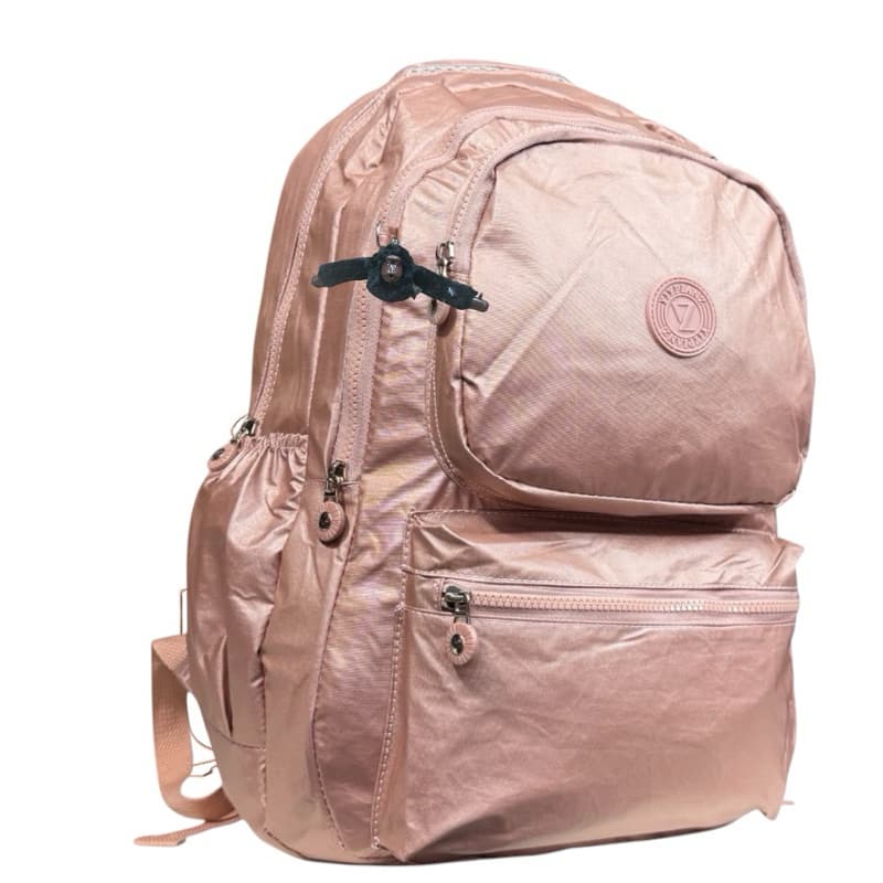 Mochila Feminina Grande Metalizada Impermeável Escolar Faculdade Trabalho Viagem 46