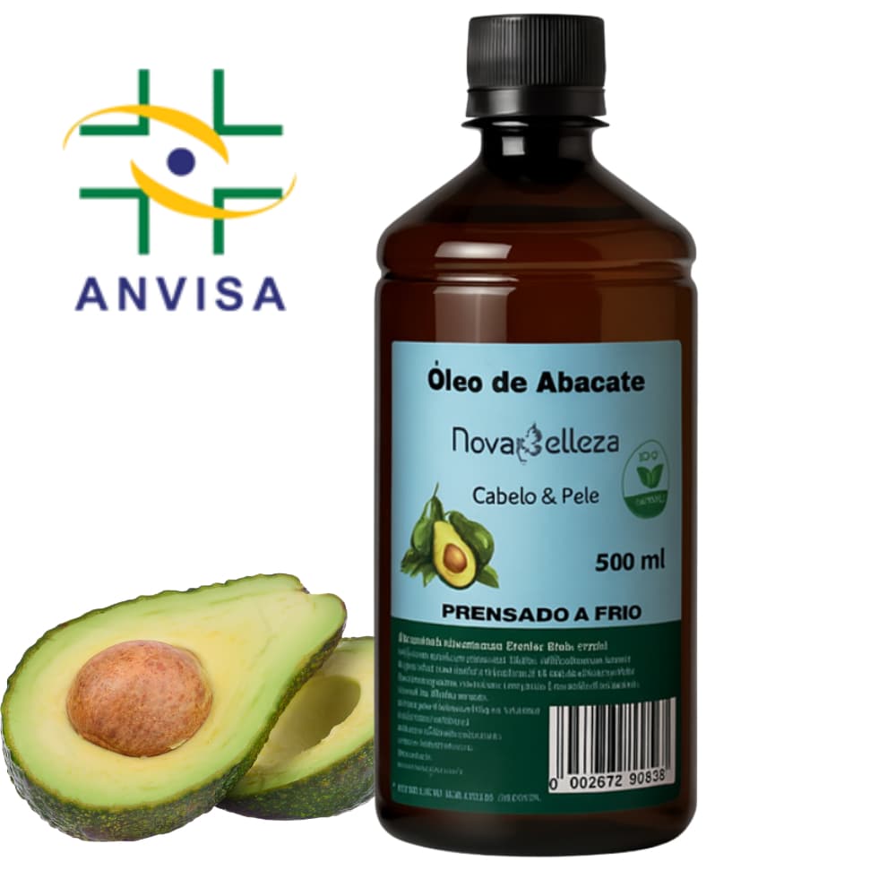 Óleo de Abacate 100% Puro Cosmético para Umectação dos Cabelos e e Corpo