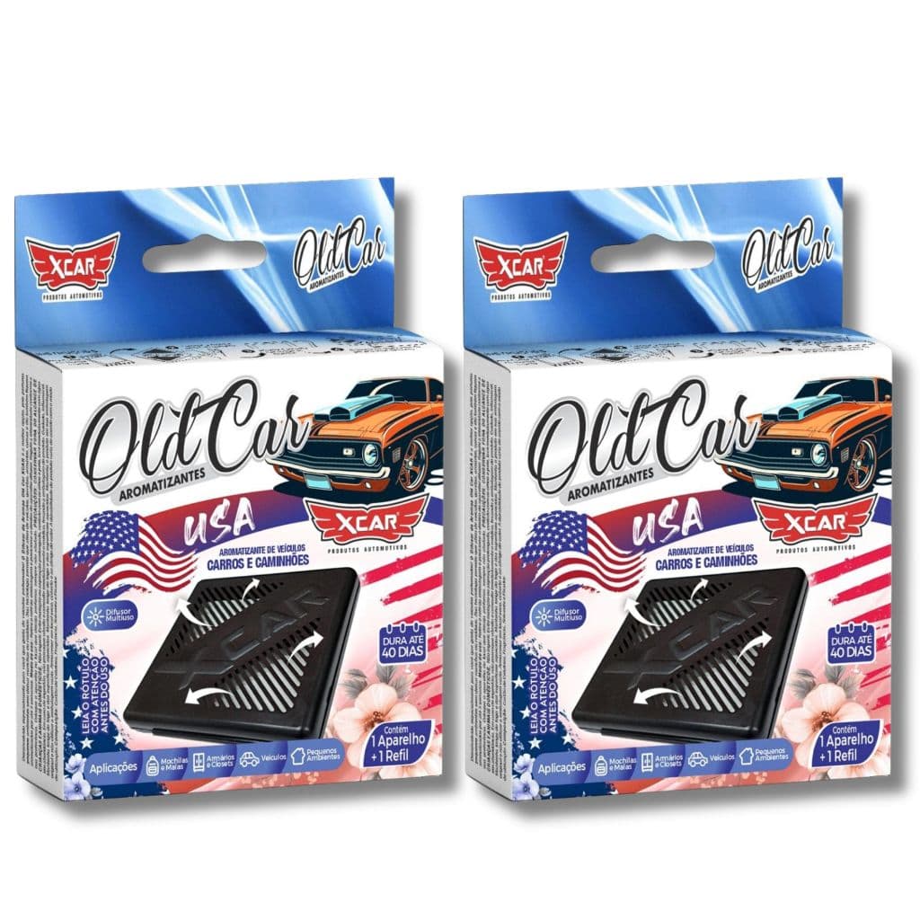 Kit 2x Aromatizante Oldcar Xcar Aparelho E Refil - USA