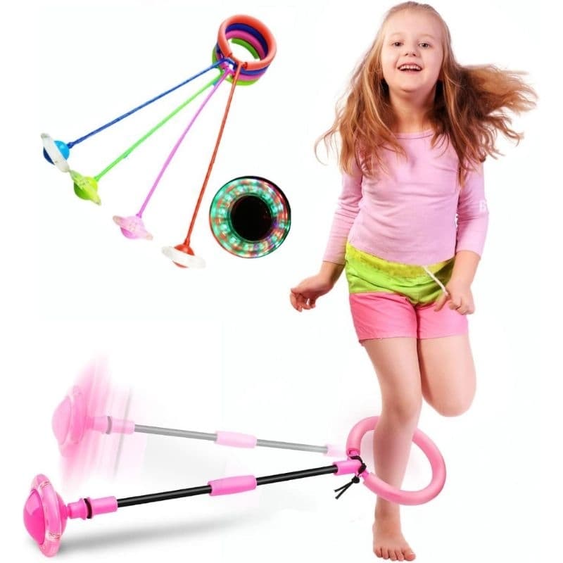 Pula Corda Giratória Com luz Led Brinquedo Infantil Dia das Crianças