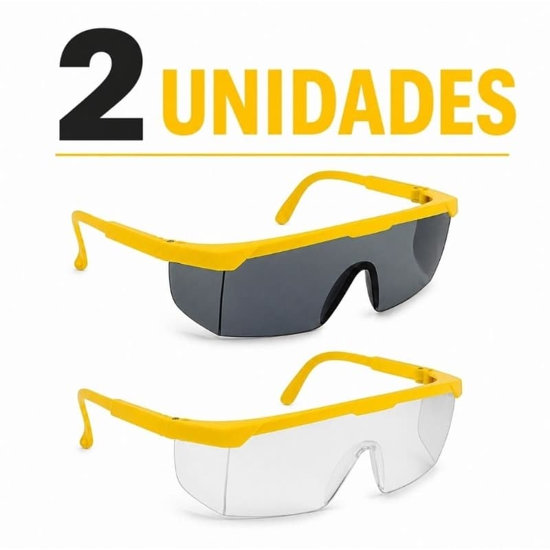 Óculos de Proteção Kit 2/4 EPI Ajustável Color Obra Indústria Segurança  STARTOOLS