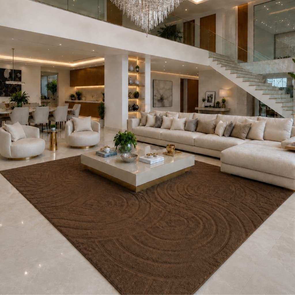 Tapete Sala Quarto Califórnia 200x140 Relevo Macio Antiderrapante Luxo