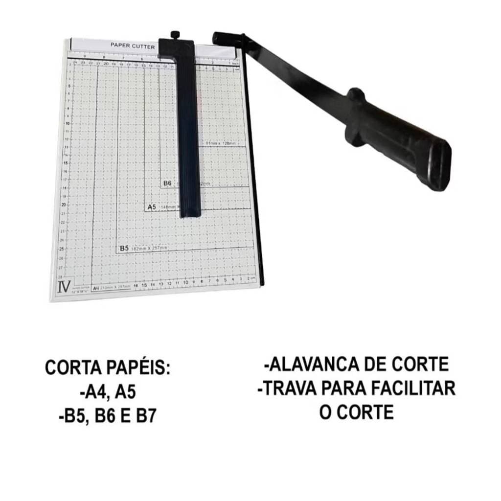 Novidade Guilhotina papel base em aço 30 cm papel A4 Kaz