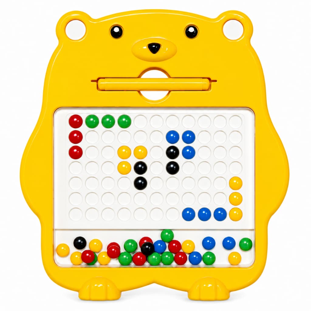 Brinquedo Lousa De Desenho Infantil Urso Com Caneta Magnética e Cartas de Desenho