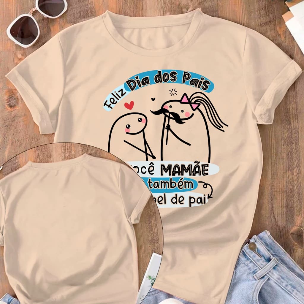 Camiseta Tradicional Familia Feliz Dia Dos Pais Mãe Família Engraçado 100% Algodão