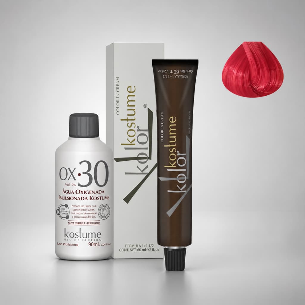 Kit Kostume Kolor Intensificador Vermelho 0.6  + OX 30vol - 90ml