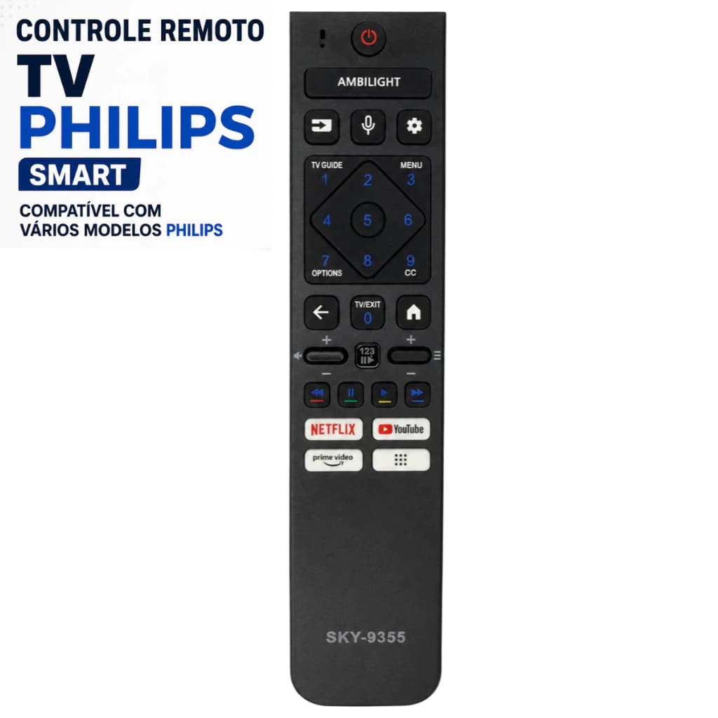 Controle Remoto Para Smart Tv Philips Ambilight 4k 50pug7019