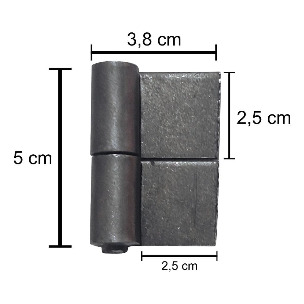 Kit 10 Dobradiças Gonzo 5/8 Para Portão 2 Abas