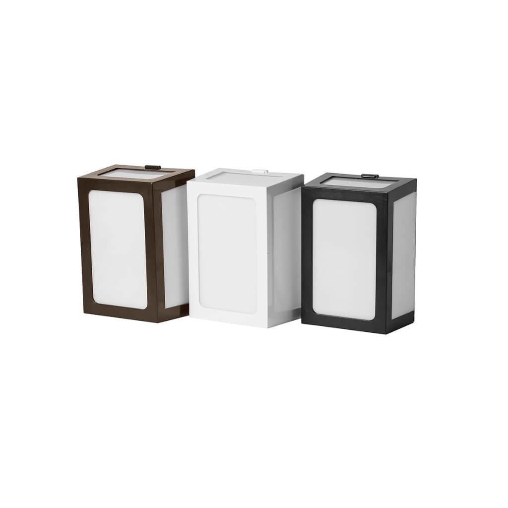 Luminária Arandela Retangular 110/220v Interno Externo Parede Muro Branca Preta Marrom