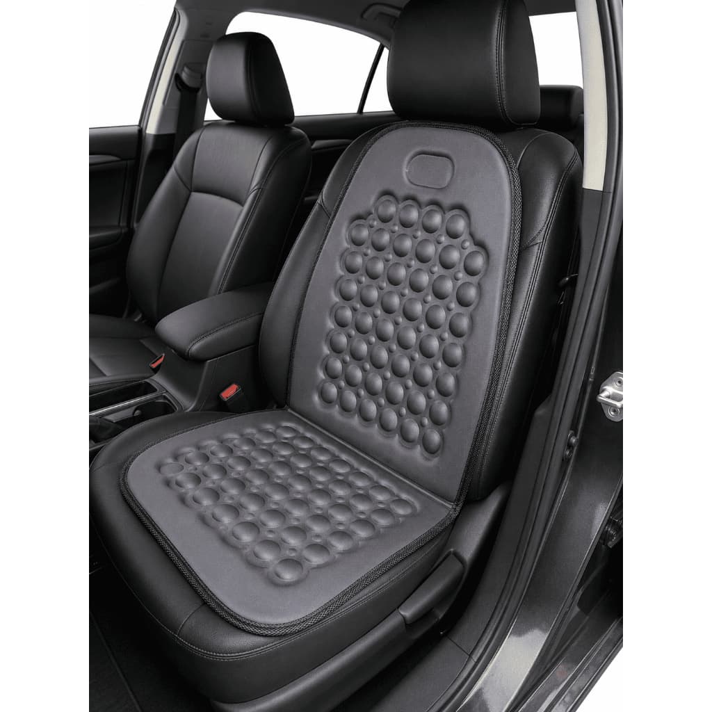 kit 2 Encosto/ Assento Cinza Massageador Automotivo Universal Conforto Ergonômico Para Carro
