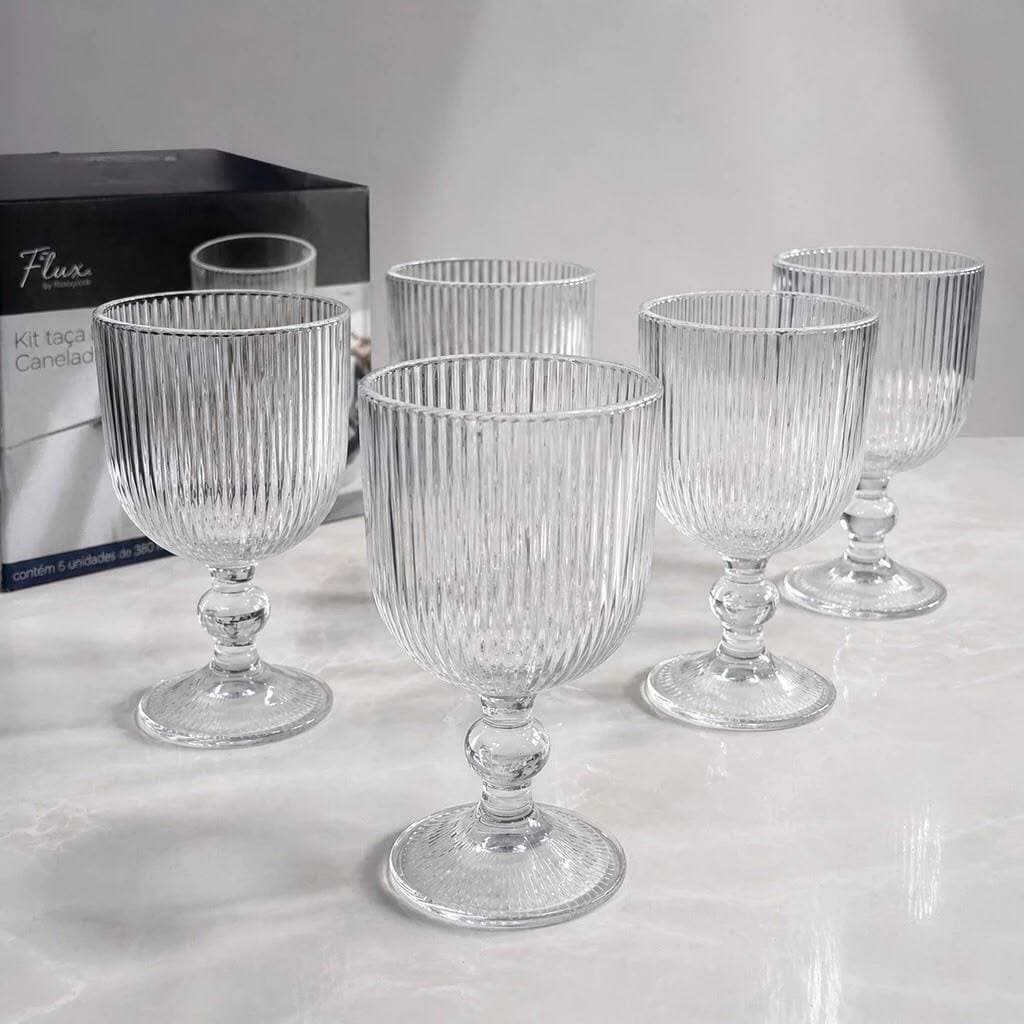 Taça Cameratta 360ml | Conjunto Com 6 Pçs | Vidro Gamma | Cor Transparente