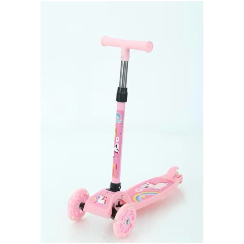 Patinete Rosa Infantil 3 Rodas Led até 6 anos Menina