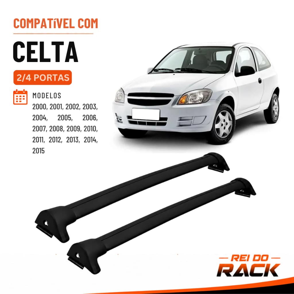Rack De Teto Celta 2/4 Portas Fixação Friso - Cristalcar | 2000 a 2015